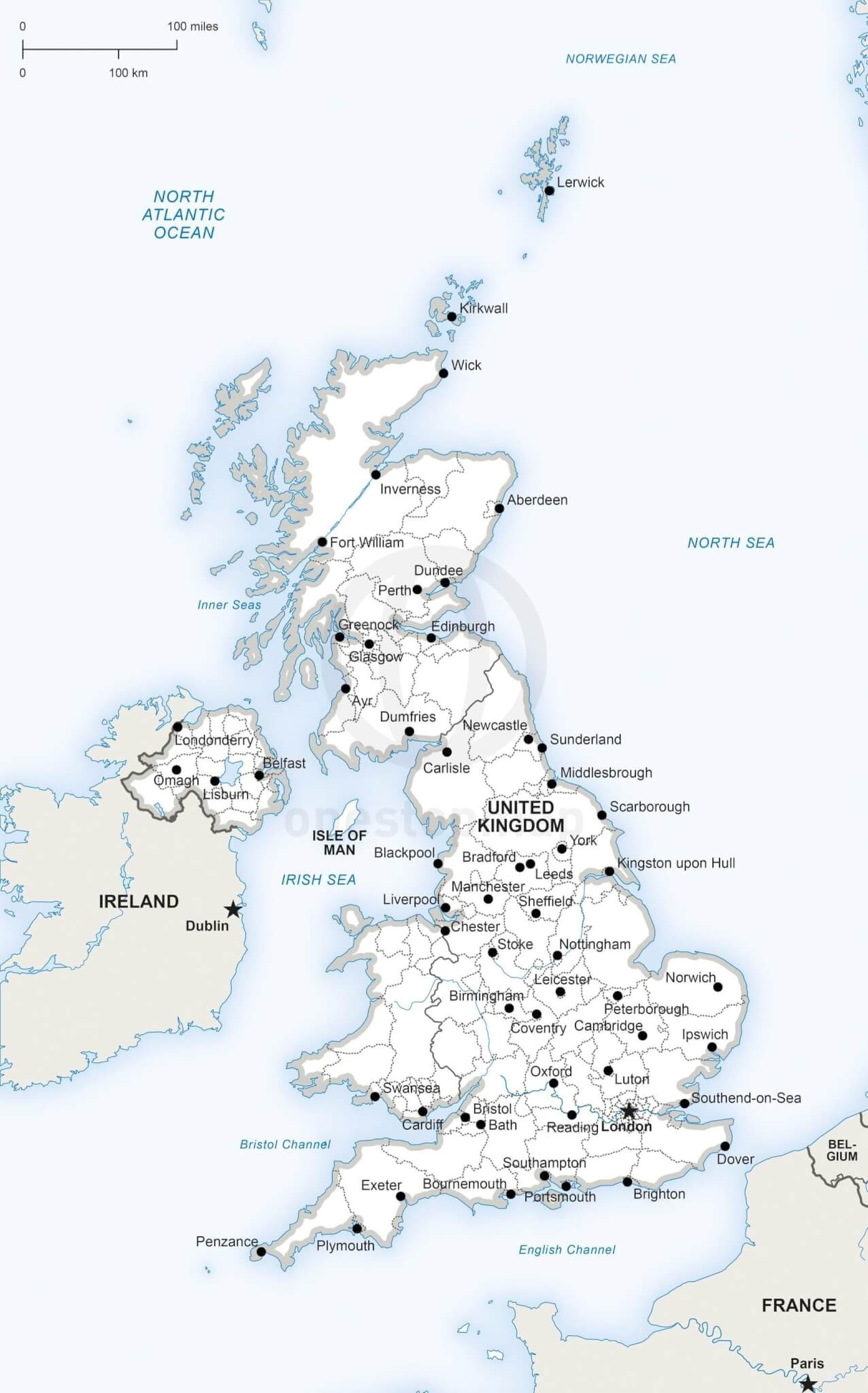 England Map Printable