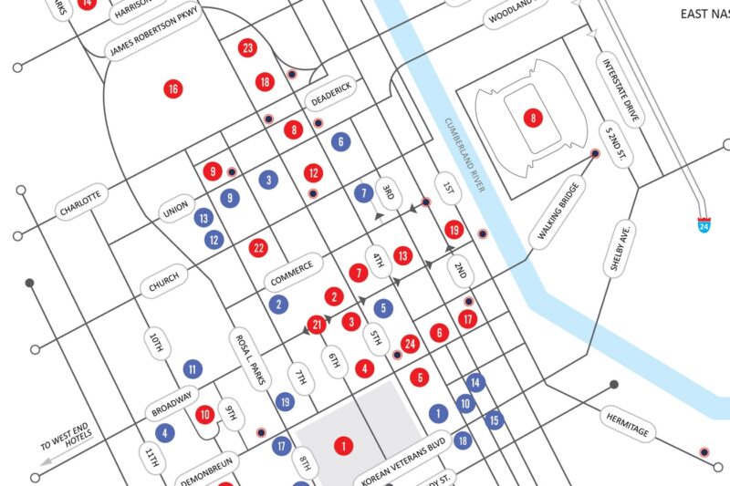Downtown Nashville Map Printable