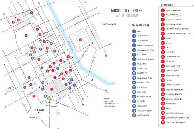 Printable Map Of Downtown Nashville Bars