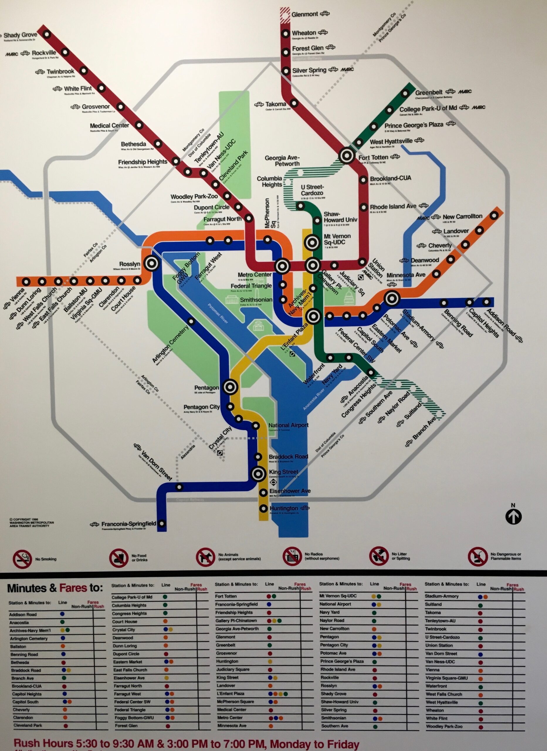 Printable Map Of Washington Dc Metro