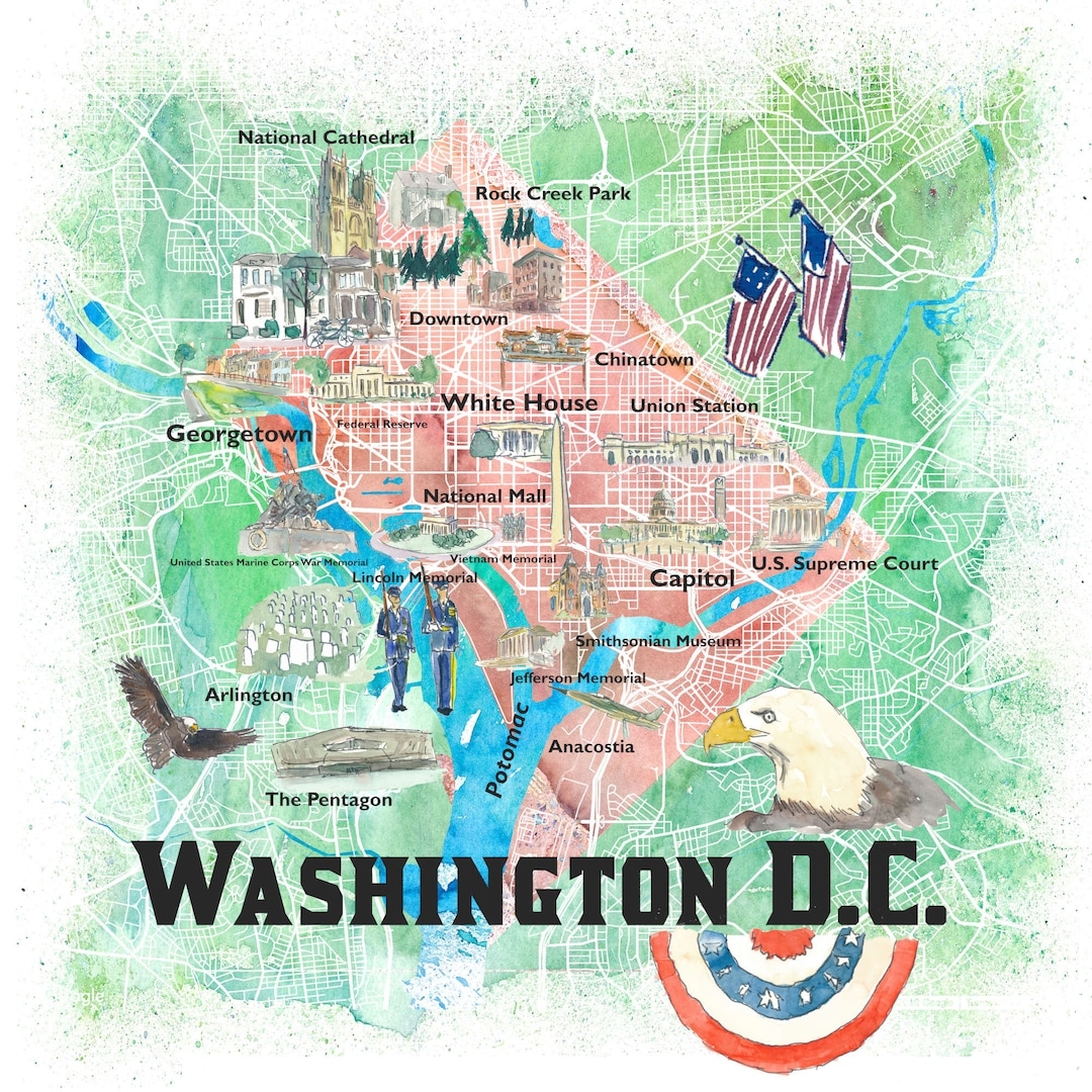 Washington Dc Tourist Map Printable