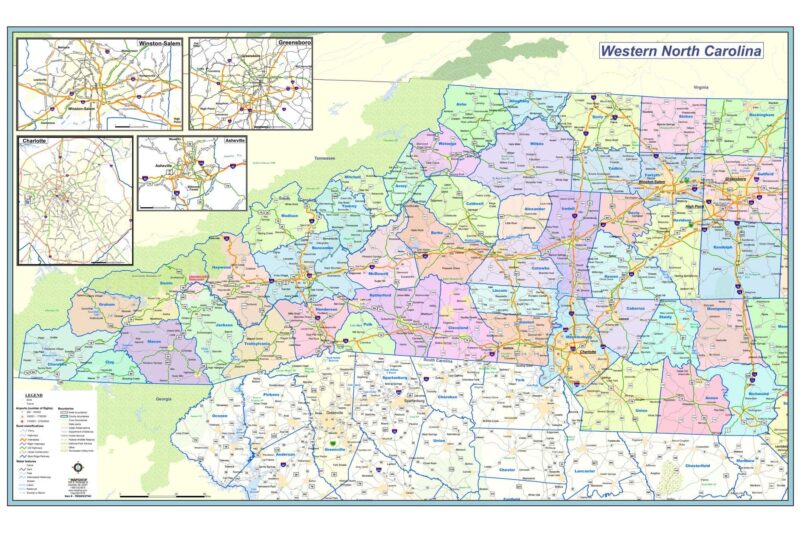 Printable Map Of Western North Carolina
