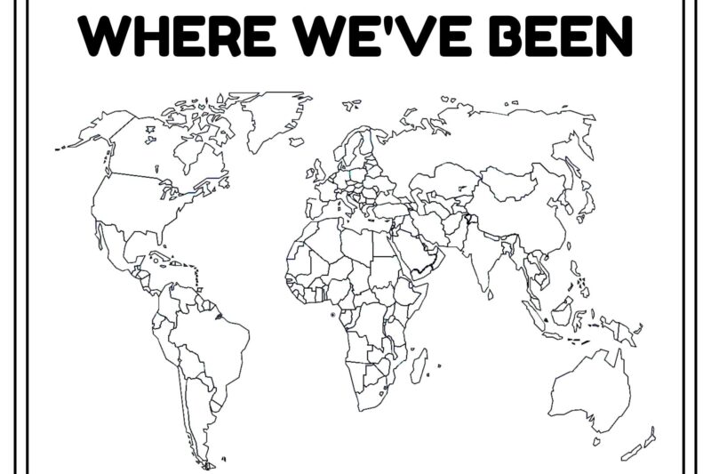 World Map Printable Black And White