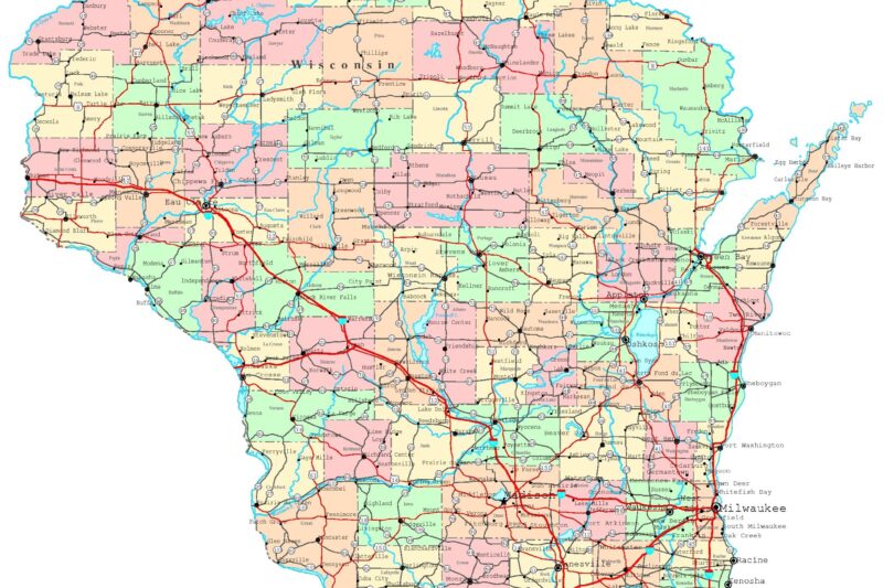 Printable Wisconsin Map