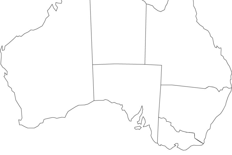 Free Blank Printable Map Of Australia