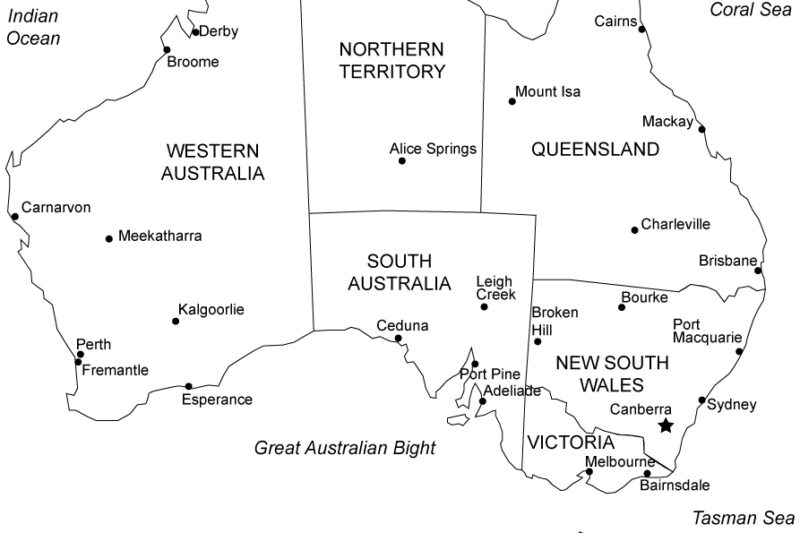 Printable Australian Map
