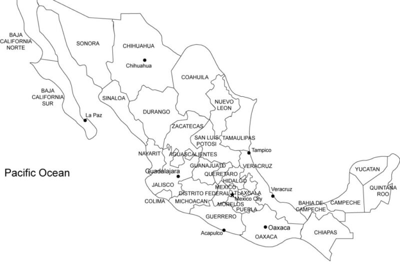 Mexico Map Printable