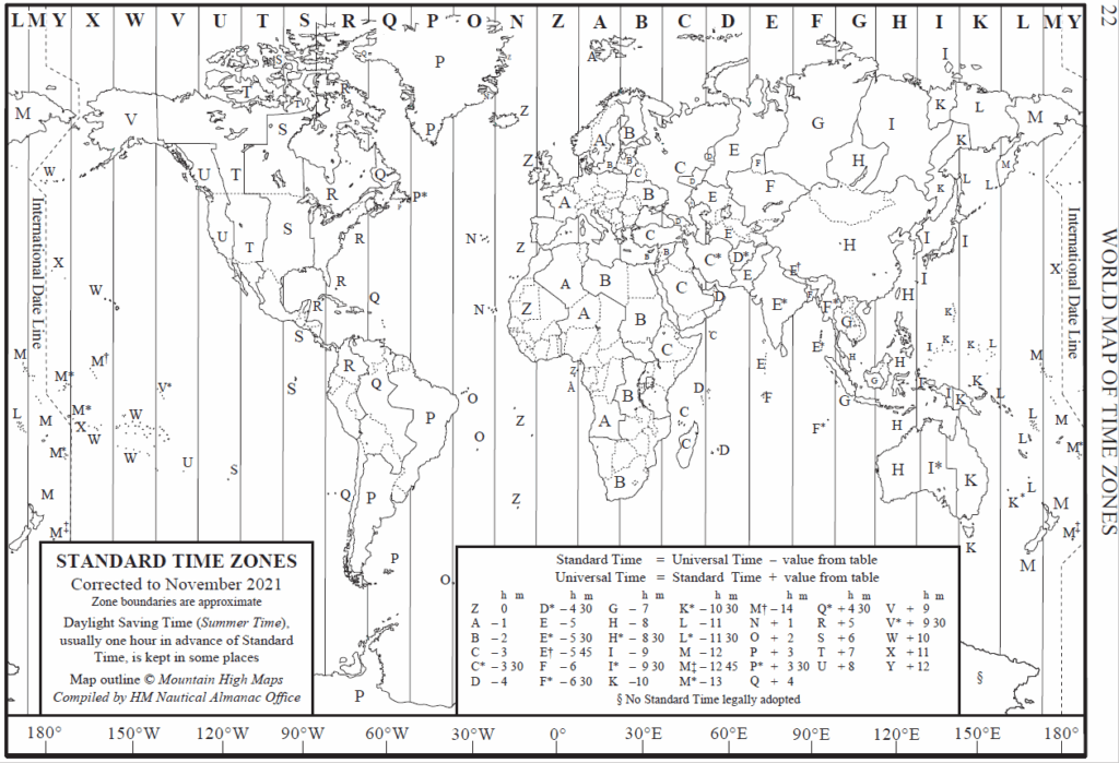 Printable Map Of Time Zones - Free Printable Maps
