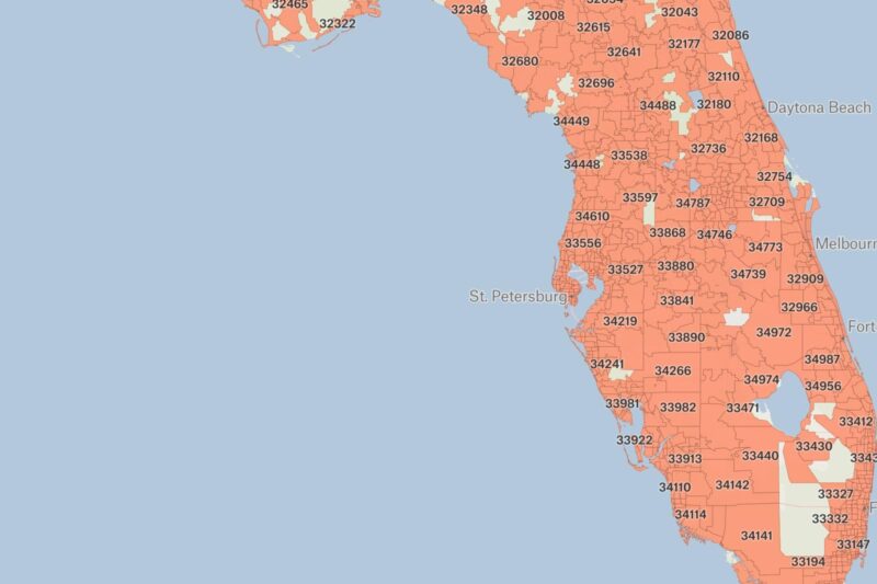 Printable Florida Zip Code Map